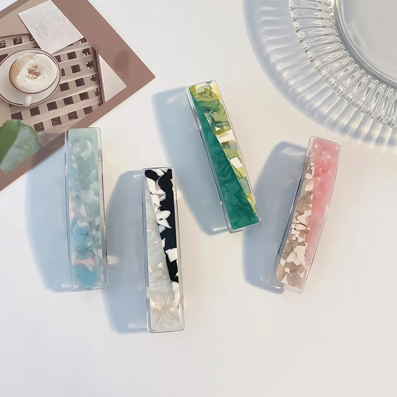 Vintage Acetate Rectangle Hairpins Hair Clips Solid Color Marble Print Side Clips Women Barrettes Hairgrips Hair Accessories
Vintage Acetate Rectangle Hairpins Hair Clips Solid Color Marble Print Side Clips Women Barrettes Hairgrips Hair Accessories