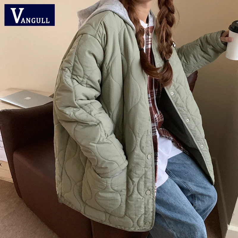 Vangull Casual Single Breasted Pocket Women Jacket Winter Lightweight Loose Female Parkas Coat Solid O-Neck Long Sleeve Outwear
Vangull Casual Single Breasted Pocket Women Jacket Winter Lightweight Loose Female Parkas Coat Solid O-Neck Long Sleeve Outwear