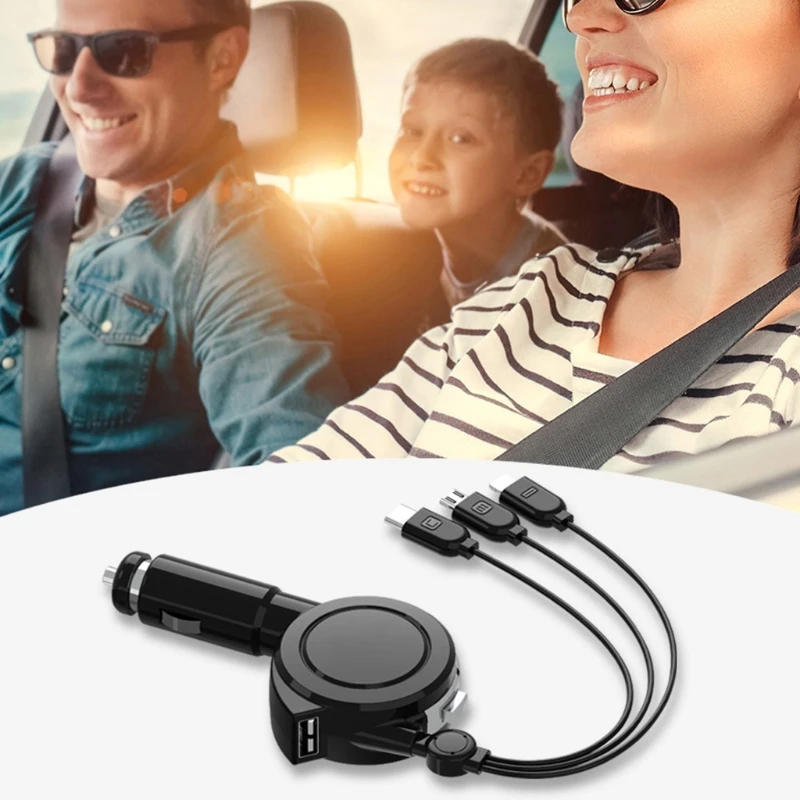 Автомобильное зарядное устройство Quick Charge 2.4A 3 в 1 адаптер совместимый с телефоном
Автомобильное зарядное устройство Quick Charge 2.4A 3 в 1 адаптер совместимый с телефоном