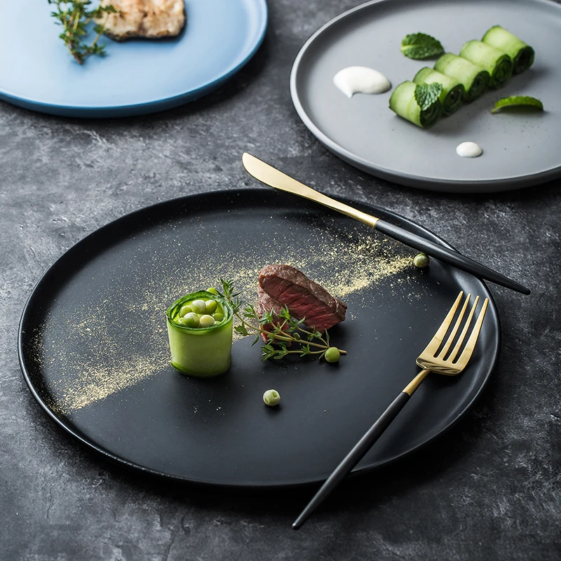 Nordic flat bottom cake plate simple circular tray dessert plate breakfast plate ins Western food plate restaurant pizza plate
Nordic flat bottom cake plate simple circular tray dessert plate breakfast plate ins Western food plate restaurant pizza plate