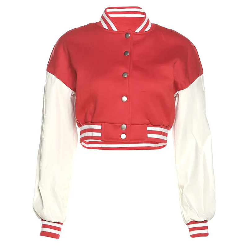2021 Autumn Patchwork Crop Top Jacket Winter Casual Letter Print Baseball Coats and Jackets Women Outerwear Sporty Sweatshirt 
2021 Autumn Patchwork Crop Top Jacket Winter Casual Letter Print Baseball Coats and Jackets Women Outerwear Sporty Sweatshirt