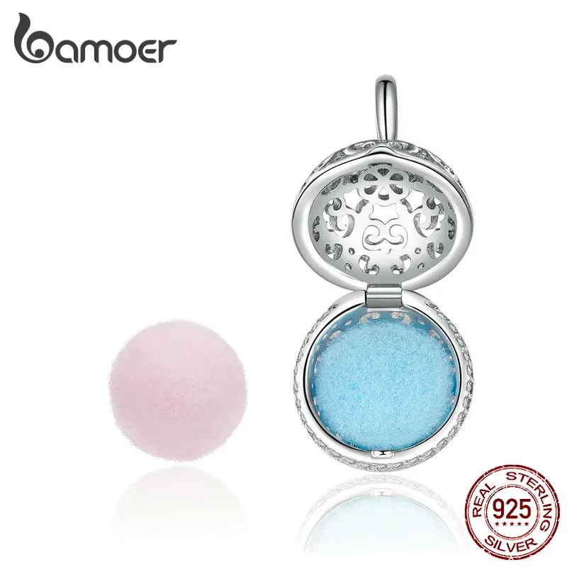 BAMOER Perfume Locket Pendant Charm for Snake Bracelet Necklace Real 925 Sterling Silver Silver Cage with Two Felt Ball SCC1198
BAMOER Perfume Locket Pendant Charm for Snake Bracelet Necklace Real 925 Sterling Silver Silver Cage with Two Felt Ball SCC1198