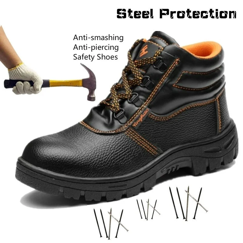 Safety-85 Holfredterse Safety Boots For Mens High Top Work Steel Toe Shoes Leather Anti-Smash Construction Protection Shoes
Safety-85 Holfredterse Safety Boots For Mens High Top Work Steel Toe Shoes Leather Anti-Smash Construction Protection Shoes