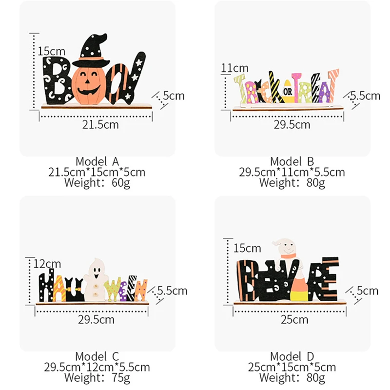 Halloween Decorations for Home Wooden Board Letter Boo Trick Or Treat Pumpkin Ghost Table Decoration Halloween Party Supplies
Halloween Decorations for Home Wooden Board Letter Boo Trick Or Treat Pumpkin Ghost Table Decoration Halloween Party Supplies