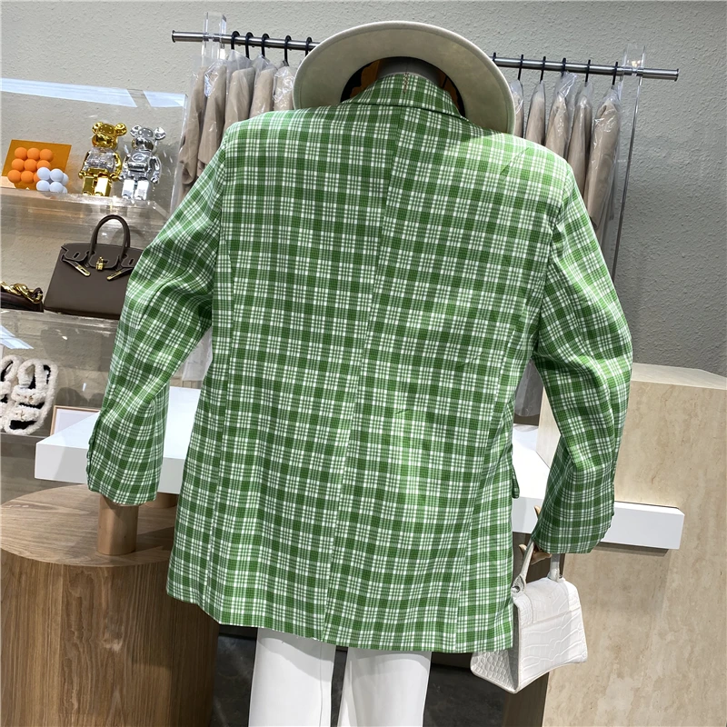 INS Style Coat Loose Simple Plaid Blazer Women's Fashion Color Block Plaid Western Style Suit
INS Style Coat Loose Simple Plaid Blazer Women's Fashion Color Block Plaid Western Style Suit
