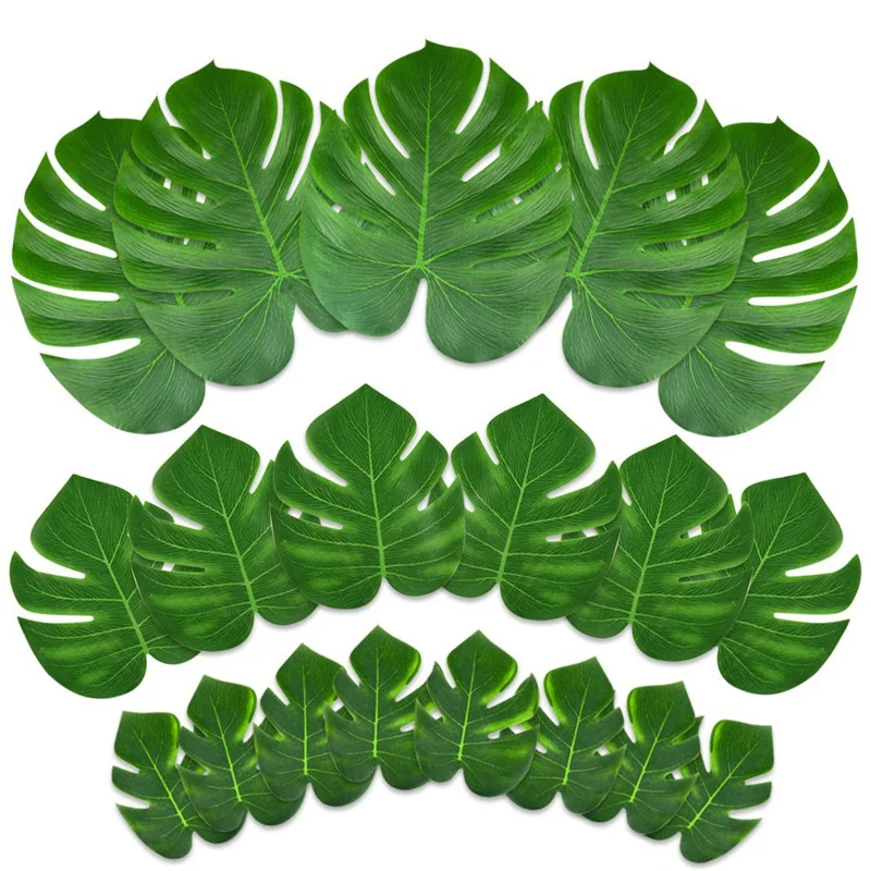 

6Pcs Monstera Artificial Plants Plastic Tropical Palm Tree Leaves Home Garden Decoration Party Accessories Photography Decors