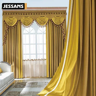 European High-end Solid Color Stitching Flannel Thickened Blackout Curtains for Living Room Bedroom Customization Valance
European High-end Solid Color Stitching Flannel Thickened Blackout Curtains for Living Room Bedroom Customization Valance