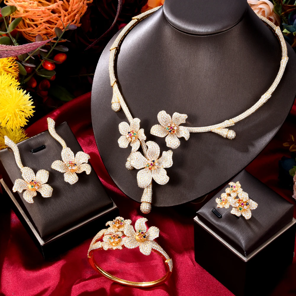 Missvikki Super Luxury 4PCS indian Necklace cubic Zircon Jewelry Sets For Women Wedding African Nigerian Party Jewelry Set
Missvikki Super Luxury 4PCS indian Necklace cubic Zircon Jewelry Sets For Women Wedding African Nigerian Party Jewelry Set