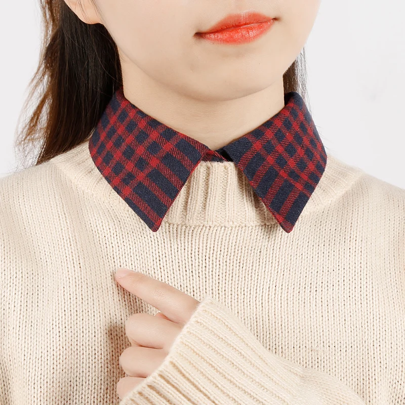 New Arrivals High Quality Fashion Women's Fake Collar Red Navy Plaid Half Shirt Female Clothes Accessories Cotton
New Arrivals High Quality Fashion Women's Fake Collar Red Navy Plaid Half Shirt Female Clothes Accessories Cotton