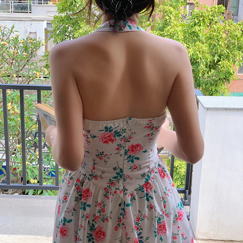 Summer Long Halter Neck Dress Women Vintage Sexy Backless Floral Dress Female Casual Slim Beach Party Sundresses Women 2021 New
Summer Long Halter Neck Dress Women Vintage Sexy Backless Floral Dress Female Casual Slim Beach Party Sundresses Women 2021 New
