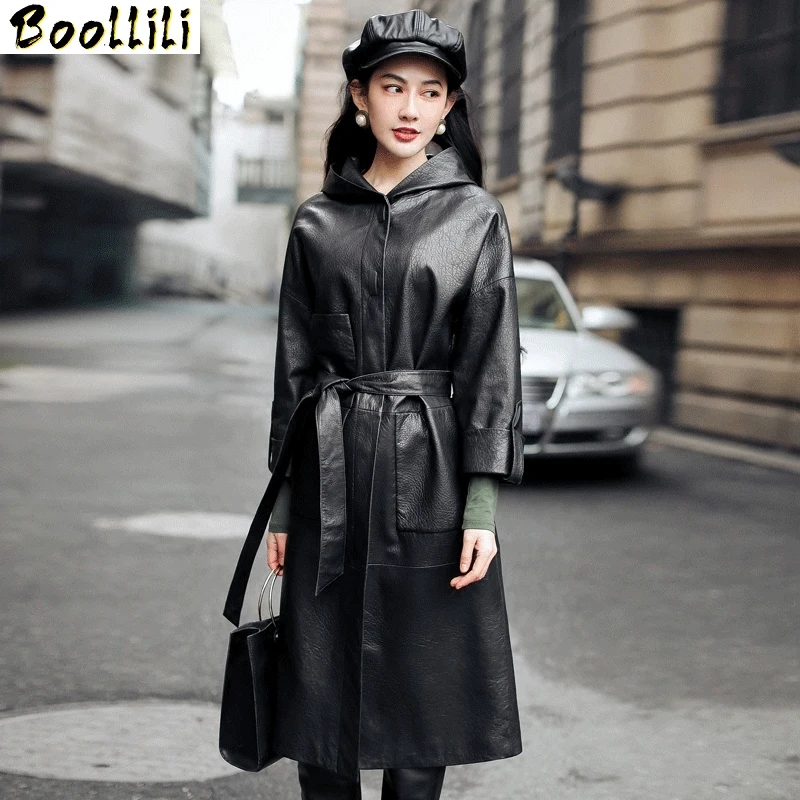 Пальто Boollili женское из натуральной овечьей кожи, длинный тренчкот из натуральной кожи, уличная одежда, осень
Пальто Boollili женское из натуральной овечьей кожи, длинный тренчкот из натуральной кожи, уличная одежда, осень