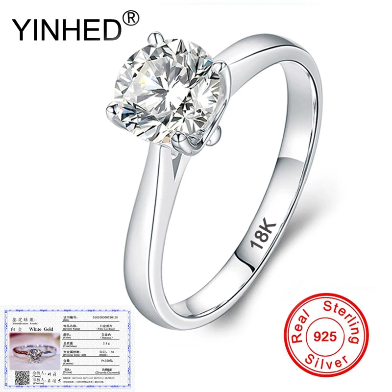 With Certificate Stamp 18K White Gold Color 2 Carat Lab CZ Diamond Wedding Rings for Women Promise Engagement Jewelry ZR695
With Certificate Stamp 18K White Gold Color 2 Carat Lab CZ Diamond Wedding Rings for Women Promise Engagement Jewelry ZR695