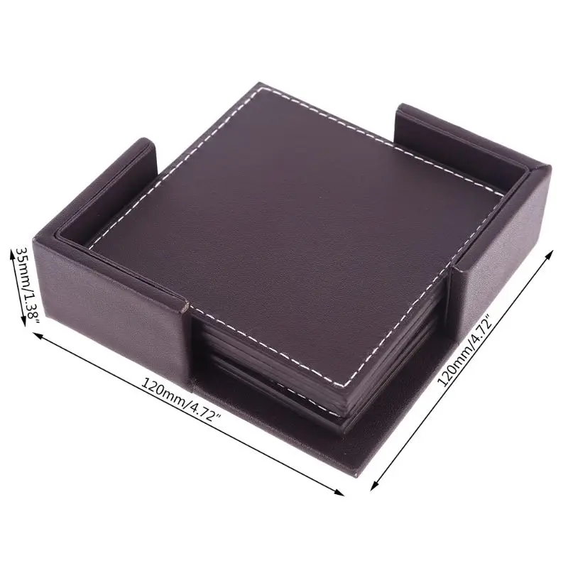Leather Coasters Set with Holder,Simple Classic Coasters for Drinks, Protect Furniture from Water Marks Scratch and Damage
Leather Coasters Set with Holder,Simple Classic Coasters for Drinks, Protect Furniture from Water Marks Scratch and Damage