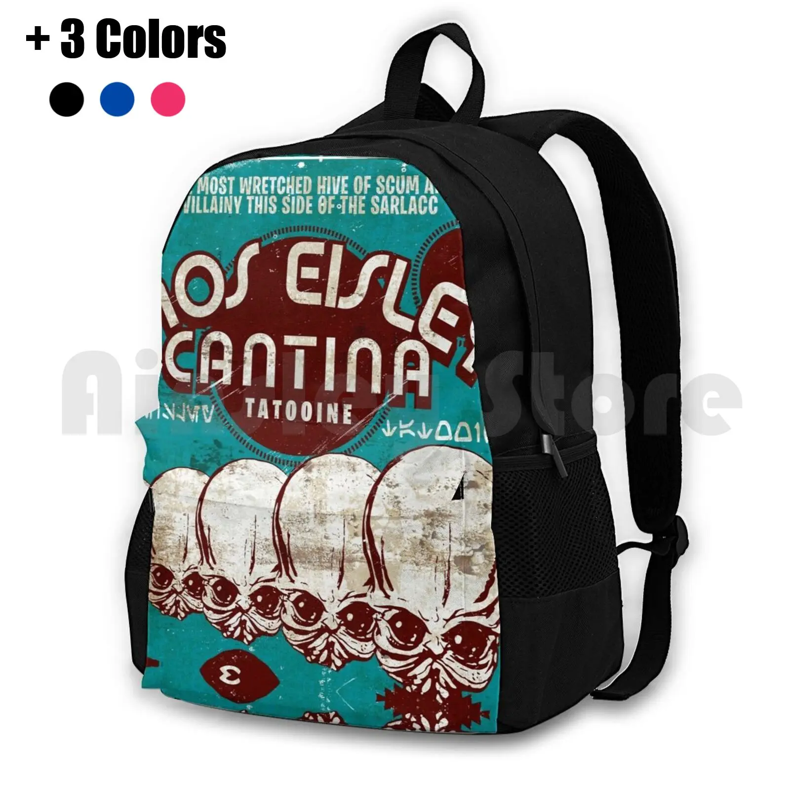

Cantina Sign Outdoor Hiking Backpack Waterproof Camping Travel Cantina A New Hope Mos Eisley Docking Bay 94 Geek Vintage Sci Fi