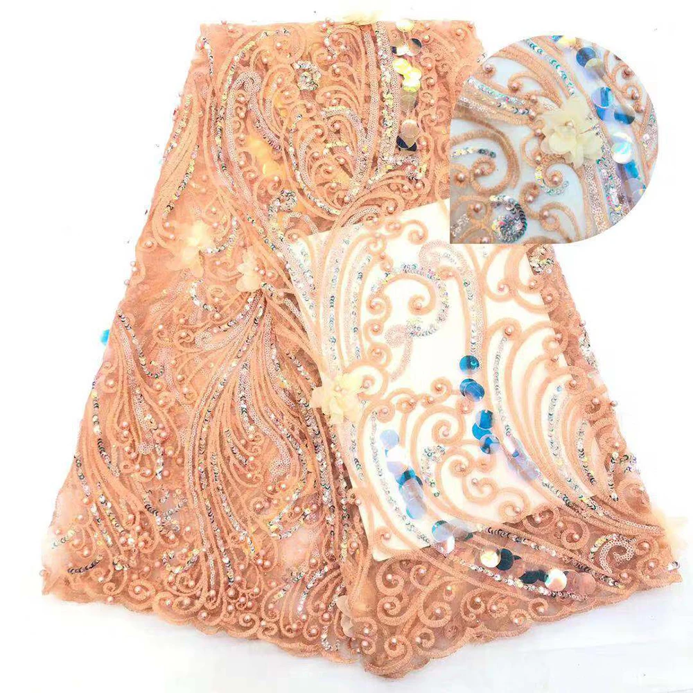 African french lace fabric 3d applique flowers lace high quality peach beaded sequins tulle mesh lace for Nigerian wedding dress
African french lace fabric 3d applique flowers lace high quality peach beaded sequins tulle mesh lace for Nigerian wedding dress