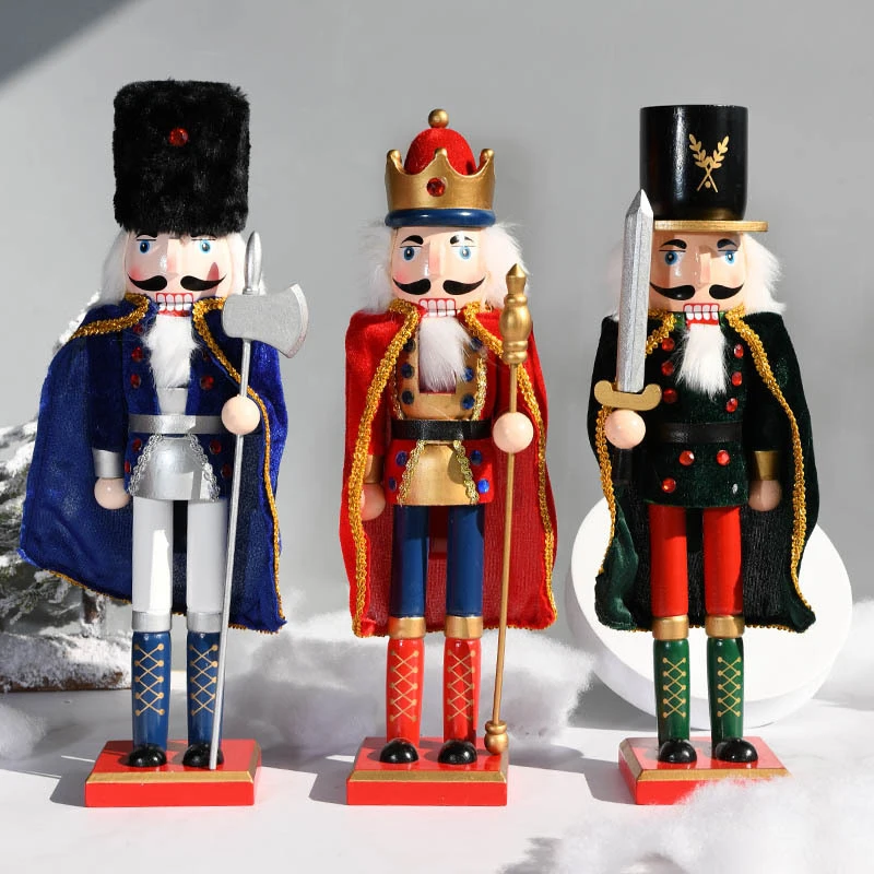 Wooden Nutcracker Figurine 30cm/38cm Wood Nutcracker Soldier Model Home Decor Christmas Ornaments Decoration Painted Dolls
Wooden Nutcracker Figurine 30cm/38cm Wood Nutcracker Soldier Model Home Decor Christmas Ornaments Decoration Painted Dolls