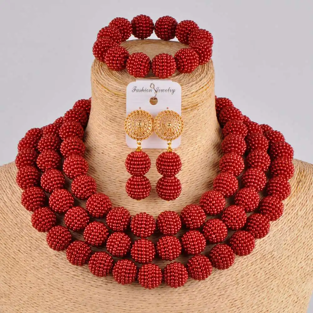 imitation pearl beads dark red african jewelry set for women nigerian wedding necklace earrings set FZZ03
imitation pearl beads dark red african jewelry set for women nigerian wedding necklace earrings set FZZ03