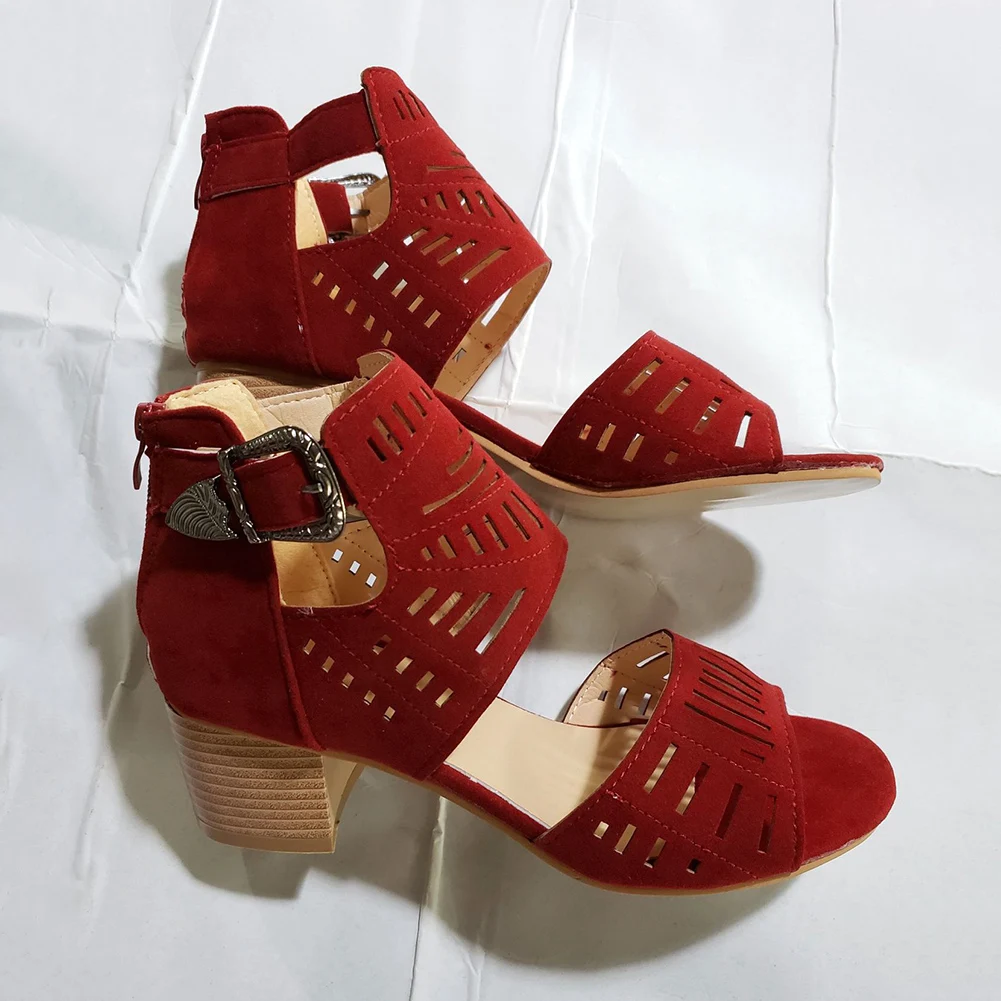 Women Hollow High-heeled Open Toe Sandals Breathable Anti-slip for Summer Beach H9 
Women Hollow High-heeled Open Toe Sandals Breathable Anti-slip for Summer Beach H9