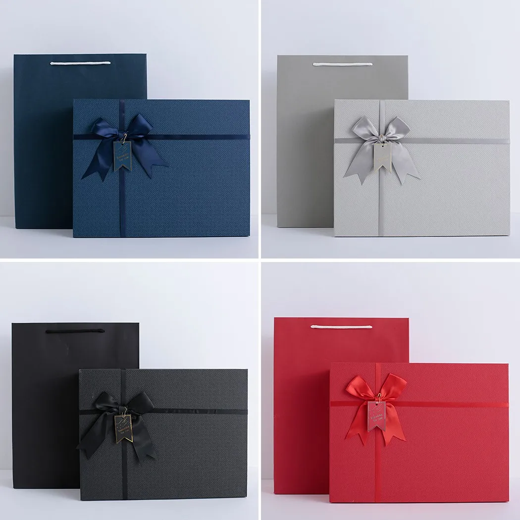 Gift Box High Quality Rigid Thick Gift Box Luxury Box High-end Large Gift Box With Tote Bag Wedding Festival Party Xmas Gift Box
Gift Box High Quality Rigid Thick Gift Box Luxury Box High-end Large Gift Box With Tote Bag Wedding Festival Party Xmas Gift Box