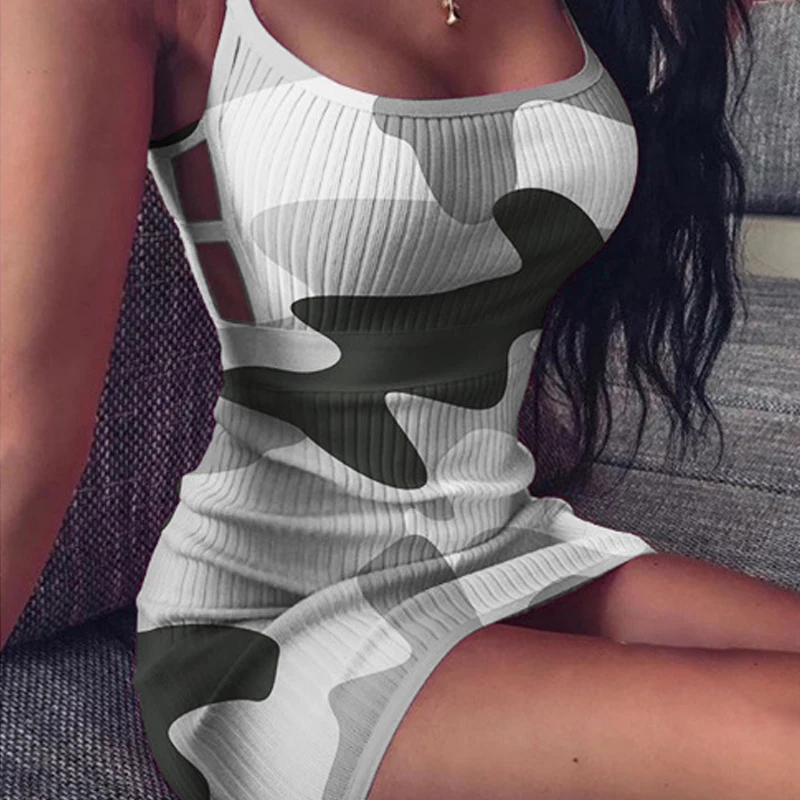 Sexy Sleeveless Ribbed Mini Dress Women Summer 2021 Hollow Out Dresses Camouflage Vestidos Casual Tank Tops Dress Plus Size 5XL
Sexy Sleeveless Ribbed Mini Dress Women Summer 2021 Hollow Out Dresses Camouflage Vestidos Casual Tank Tops Dress Plus Size 5XL