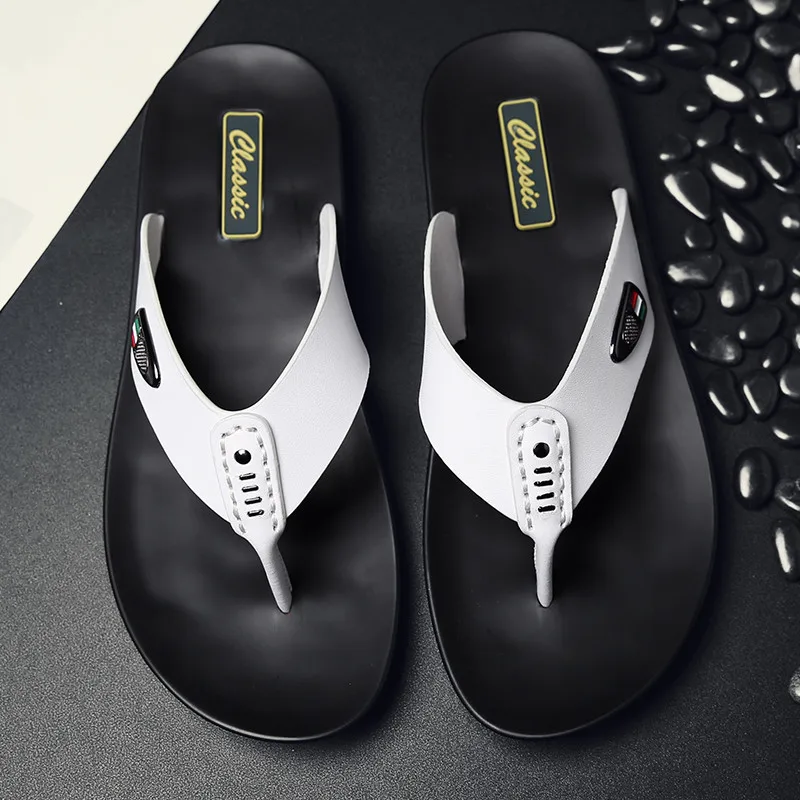 Slippers Men's Summer Shoes Soft Famous Brand Luxury Light Flat Comfortable Handmade High Quality Men Flip Flops Man
Slippers Men's Summer Shoes Soft Famous Brand Luxury Light Flat Comfortable Handmade High Quality Men Flip Flops Man