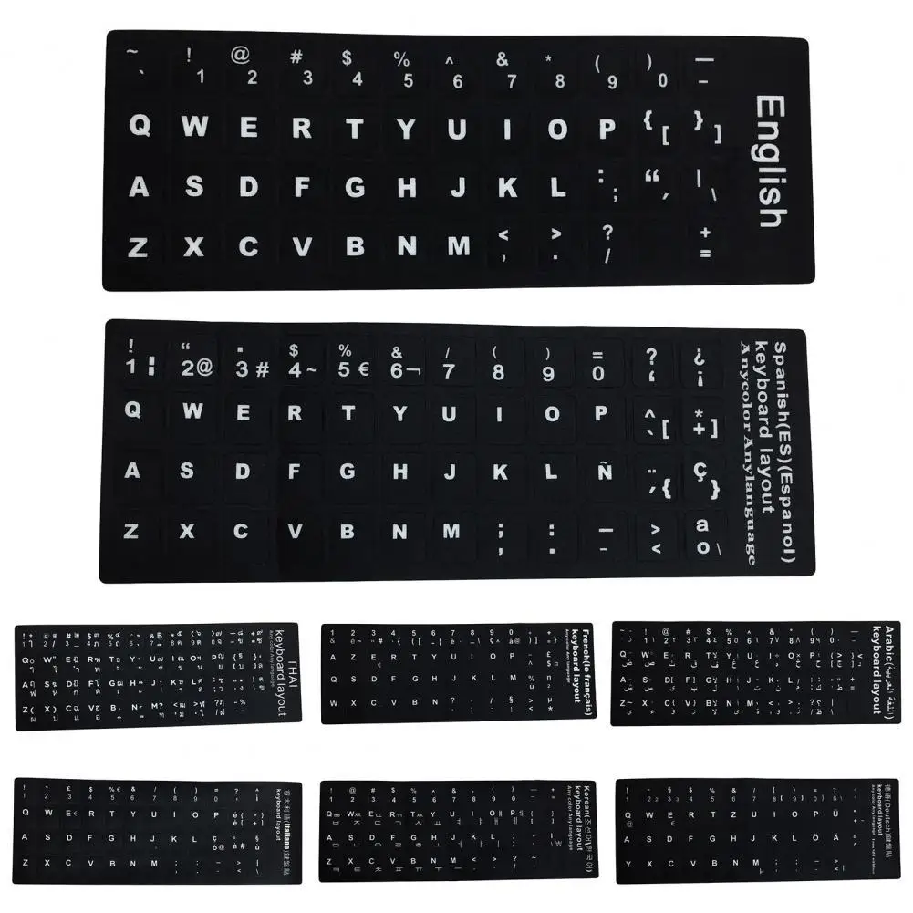 Multiple Language Keyboard Sticker Universal Frosted Protective Sticker for Keyboard Decal Sticker Cover Computer Accessories
Multiple Language Keyboard Sticker Universal Frosted Protective Sticker for Keyboard Decal Sticker Cover Computer Accessories