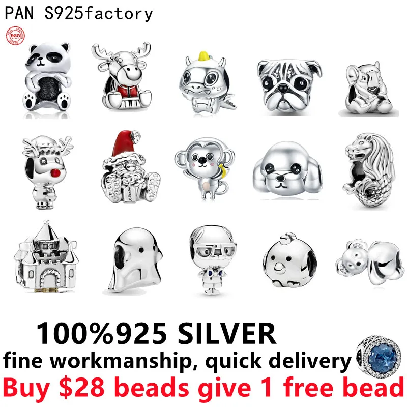 Authentic 925 Sterling Silver Charms Christmas Day Snowman Horse Beads Fit Original Pando Charm Bracelet Necklace DIY Jewelry
Authentic 925 Sterling Silver Charms Christmas Day Snowman Horse Beads Fit Original Pando Charm Bracelet Necklace DIY Jewelry