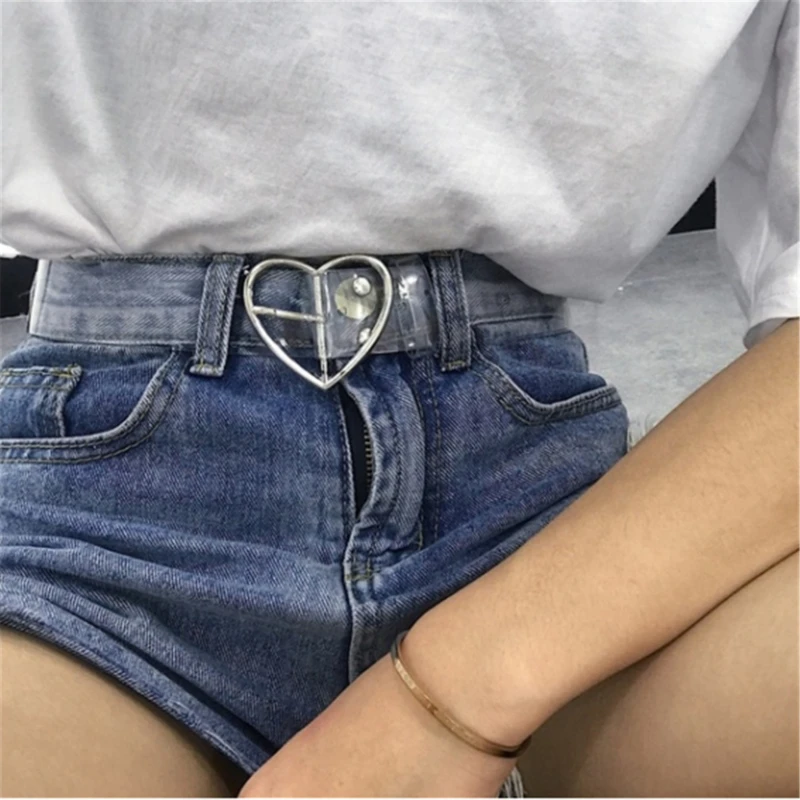Heart Belts For Women Resin Cute Transparent Belt Jeans Dress Waist Strap Pin Buckle Harajuku Ladies Round PVC Clear Belt
Heart Belts For Women Resin Cute Transparent Belt Jeans Dress Waist Strap Pin Buckle Harajuku Ladies Round PVC Clear Belt