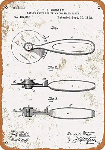 Metal Sign - Pizza Cutter Patent - Vintage Bar Wall Decorative
Metal Sign - Pizza Cutter Patent - Vintage Bar Wall Decorative