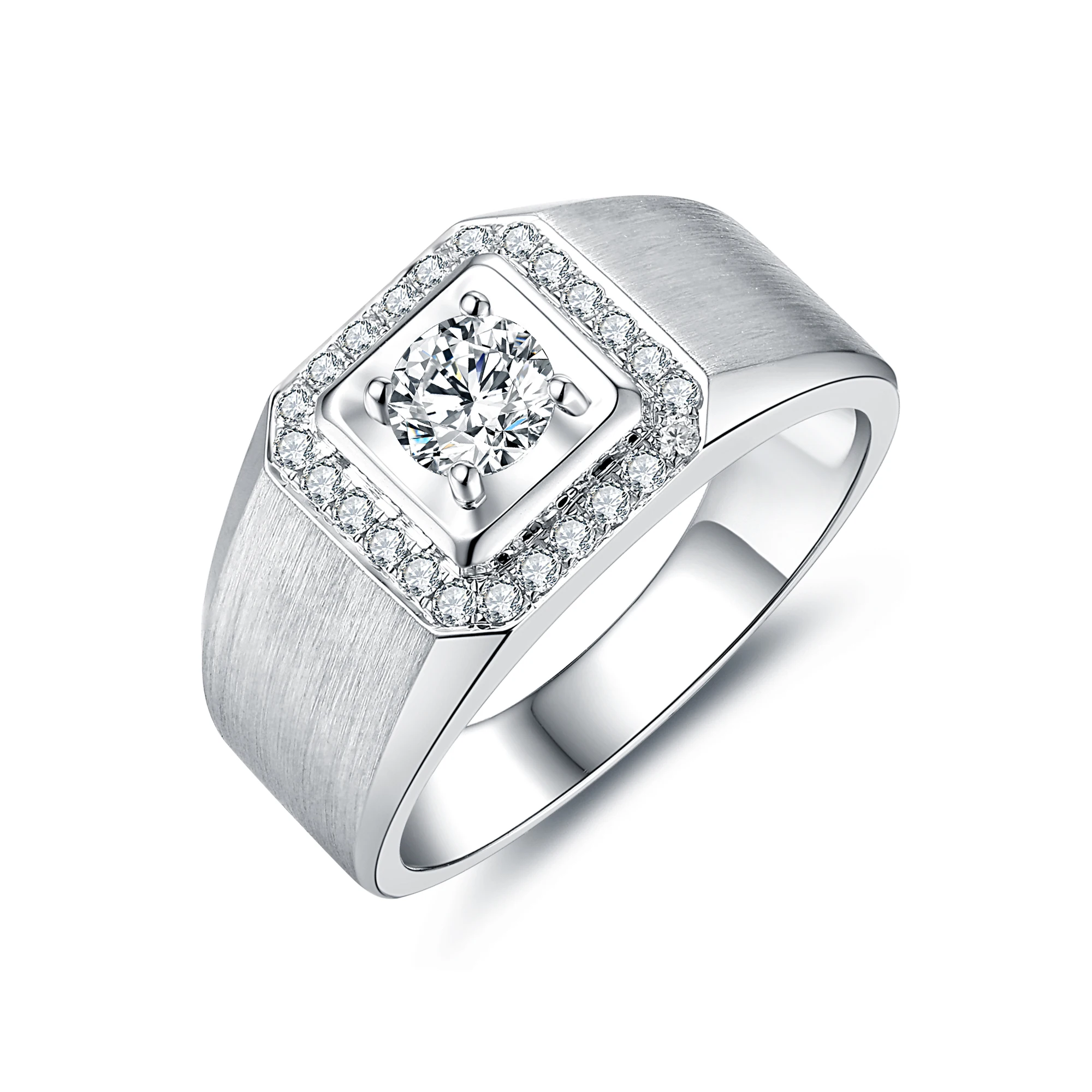 Мужское кольцо с муассанитом 0.5ct, золото 18 карат, с пескоструйной обработкой, цвет D VVS, 100%
Мужское кольцо с муассанитом 0.5ct, золото 18 карат, с пескоструйной обработкой, цвет D VVS, 100%