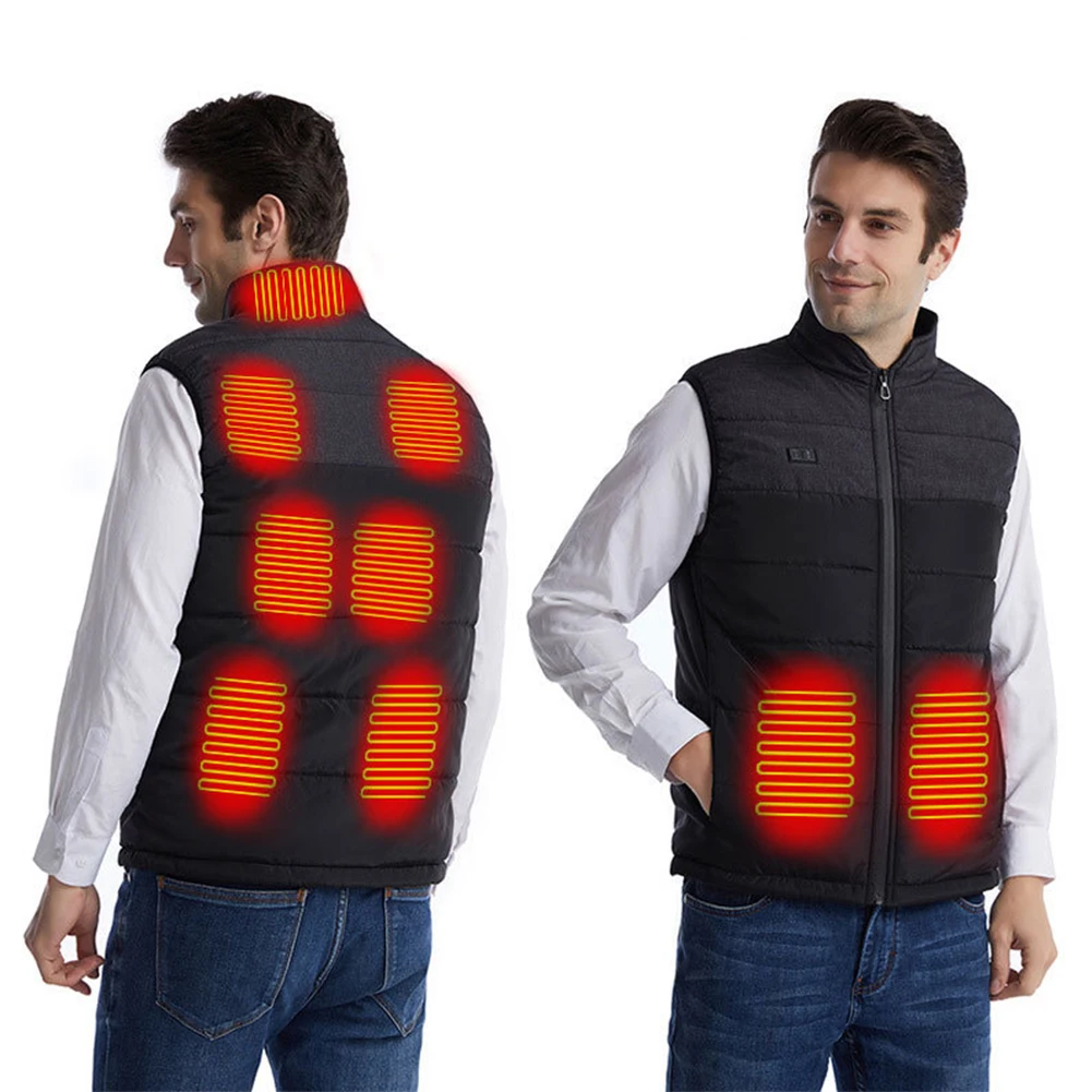 9 Areas Electric Heated Vest Sleeveless Jacket 3 Temperature Adjustable Intelligent Heating Thermal Warm Vest for Men Women 2021
9 Areas Electric Heated Vest Sleeveless Jacket 3 Temperature Adjustable Intelligent Heating Thermal Warm Vest for Men Women 2021