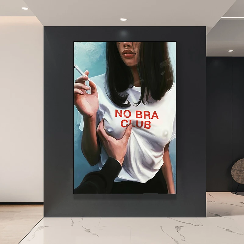 Abstract No Bar Club Smoking Girl Canvas Paintings Posters and Prints Modern Wall Art Pictures for Living Room Decor framed 
Abstract No Bar Club Smoking Girl Canvas Paintings Posters and Prints Modern Wall Art Pictures for Living Room Decor framed