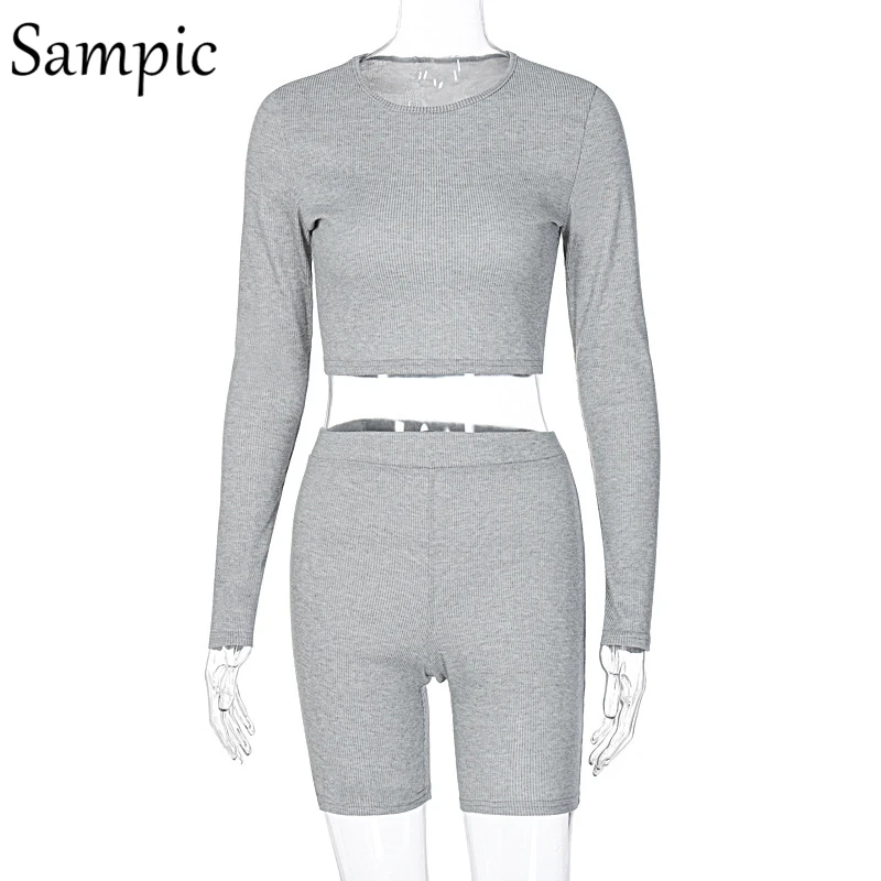 Sampic Women Sweatsuit Sport Shorts Set Tracksuit Long Sleeve Tops And Skinny Biker Mini Shorts Two Piece Sets Outfits 2020
Sampic Women Sweatsuit Sport Shorts Set Tracksuit Long Sleeve Tops And Skinny Biker Mini Shorts Two Piece Sets Outfits 2020