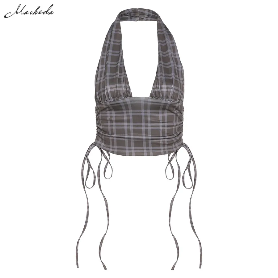 Spring Gray Fashion Lattice Tank Top Women Halter Sleeveless Deep V Neck Sexy Slim Clothing Lady Street Cropped Top 2021
Spring Gray Fashion Lattice Tank Top Women Halter Sleeveless Deep V Neck Sexy Slim Clothing Lady Street Cropped Top 2021