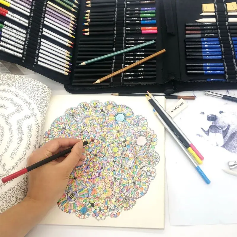 72PCS Drawing Pencils Set Sketch Colored Pencils Watercolor Metallic Oily 1XCE
72PCS Drawing Pencils Set Sketch Colored Pencils Watercolor Metallic Oily 1XCE