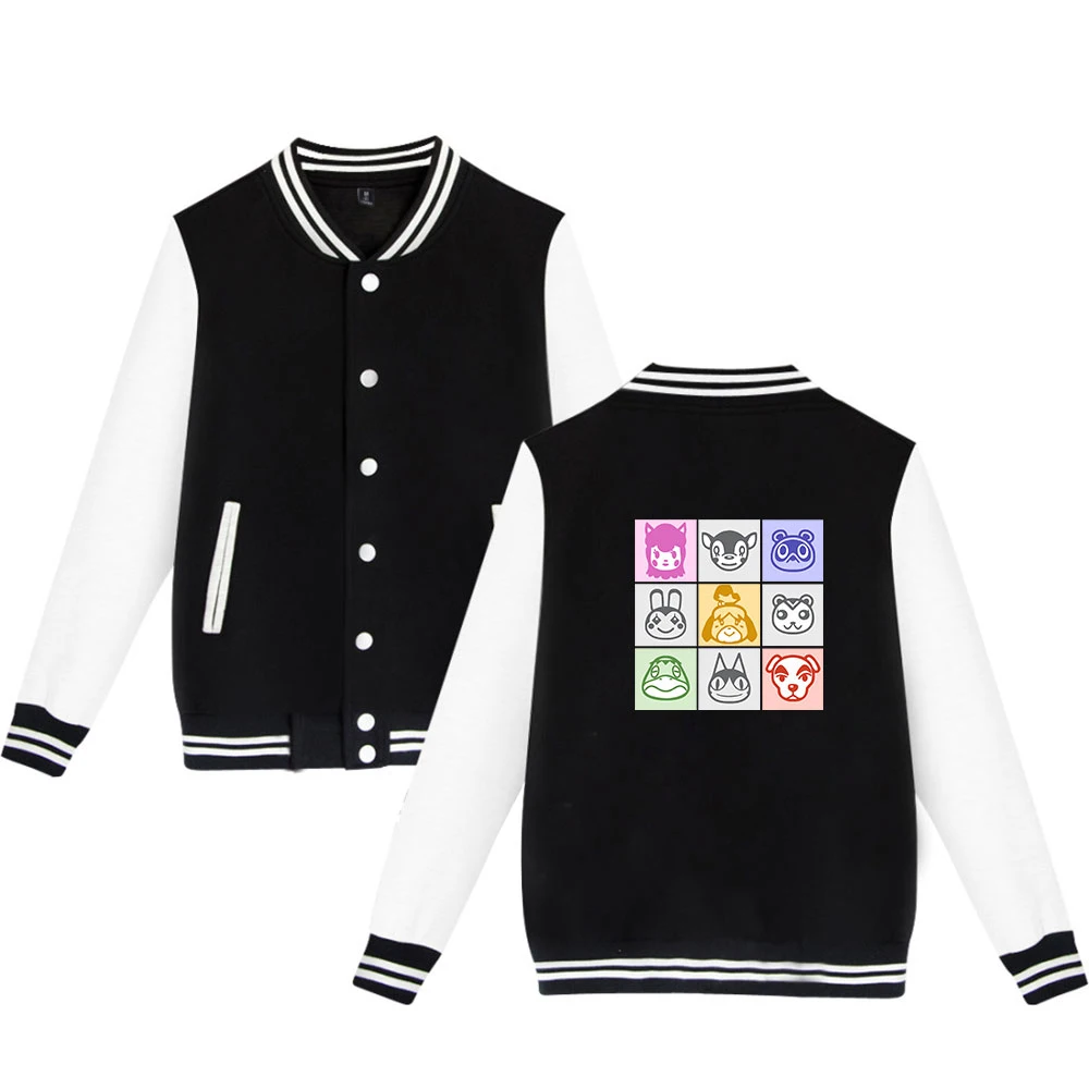 Animal Crossing 2021 Kawaii Harajuku Costumes Streetwear Women Baseball Jacket Men's Long Sleeves O-Neck Pockets Winter Sleeve
Animal Crossing 2021 Kawaii Harajuku Costumes Streetwear Women Baseball Jacket Men's Long Sleeves O-Neck Pockets Winter Sleeve