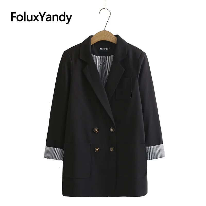Осенний Женский блейзер, новый женский Рабочий костюм, Двубортный повседневный Длинный блейзер, пальто, черный KKFY4814
Осенний Женский блейзер, новый женский Рабочий костюм, Двубортный повседневный Длинный блейзер, пальто, черный KKFY4814