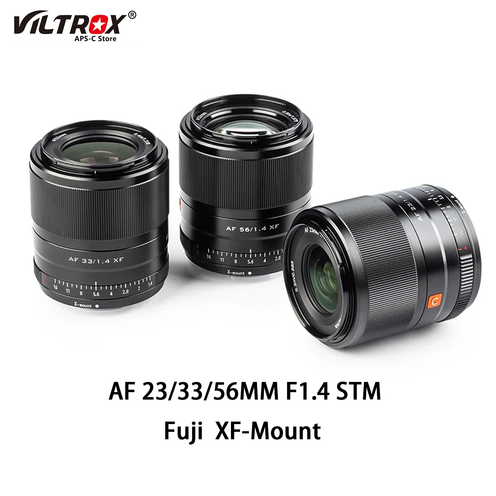 

Viltrox 23mm 33mm 56mm F1.4 XF Portrait Auto Focus Camera Lens APS-C Large Aperture Lens for Fujifilm Fuji X-Mount X-Pro2 X-T100