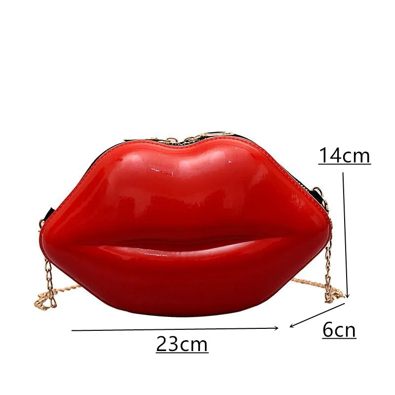 Mini Trendy All-Match Women's Bag New Luxury Designer Zipper Women's Shoulder Bag Lip Shape Clutch Fashion PVC Messenger Bag
Mini Trendy All-Match Women's Bag New Luxury Designer Zipper Women's Shoulder Bag Lip Shape Clutch Fashion PVC Messenger Bag