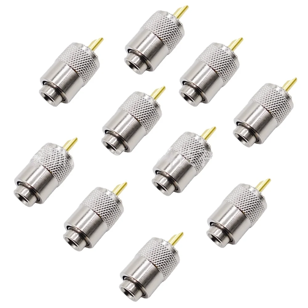 10 шт. RF разъем UHF Штекерный RG8 RG58 кабельный зажим антенный PL259 - купить по выгодной