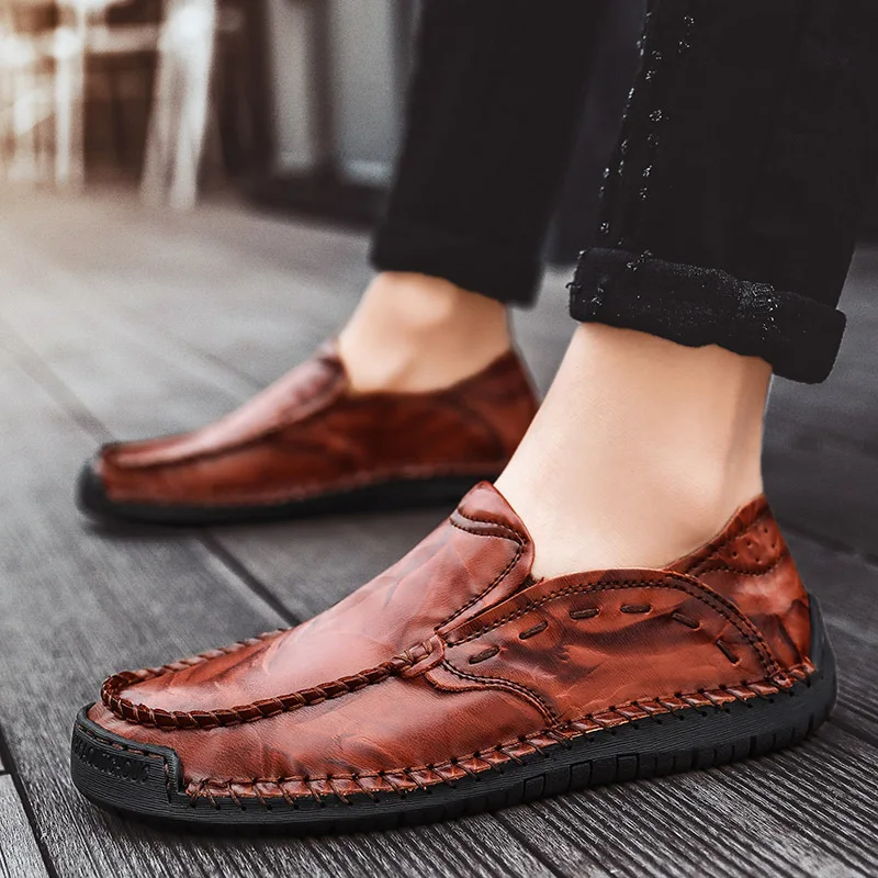 Genuine Leather Men Shoes Cow Leather Mens Loafers Men Casual Shoes Non-slip Soft Male Driving Shoes For Spring Autumn
Genuine Leather Men Shoes Cow Leather Mens Loafers Men Casual Shoes Non-slip Soft Male Driving Shoes For Spring Autumn