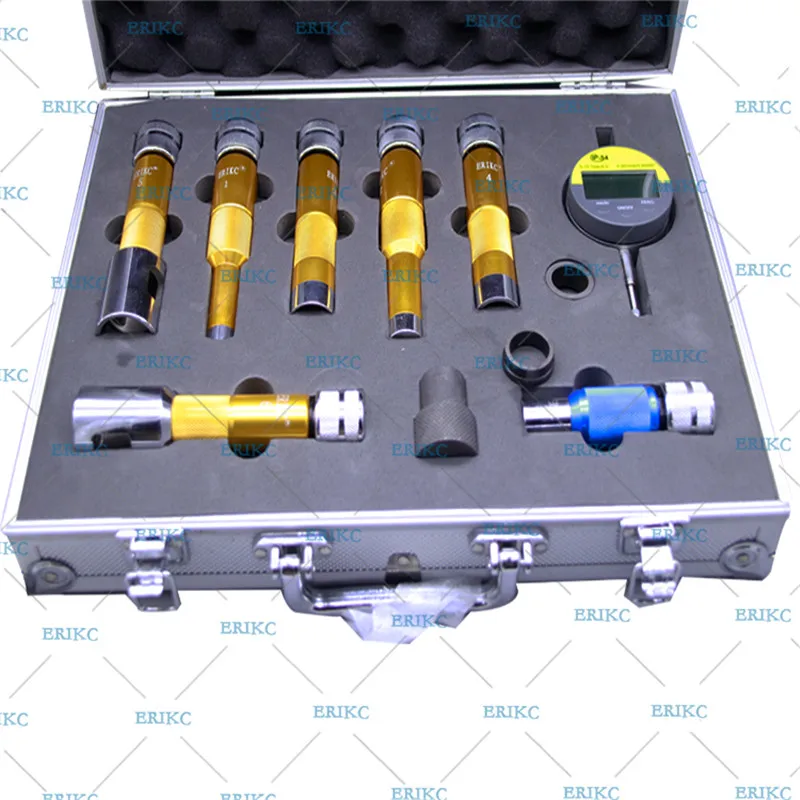 

ERIKC Injector Shims Lift Measuring Instrument E1024007 Common Rail Injector Nozzle Washer Space Testing Tools Sets Gold Color