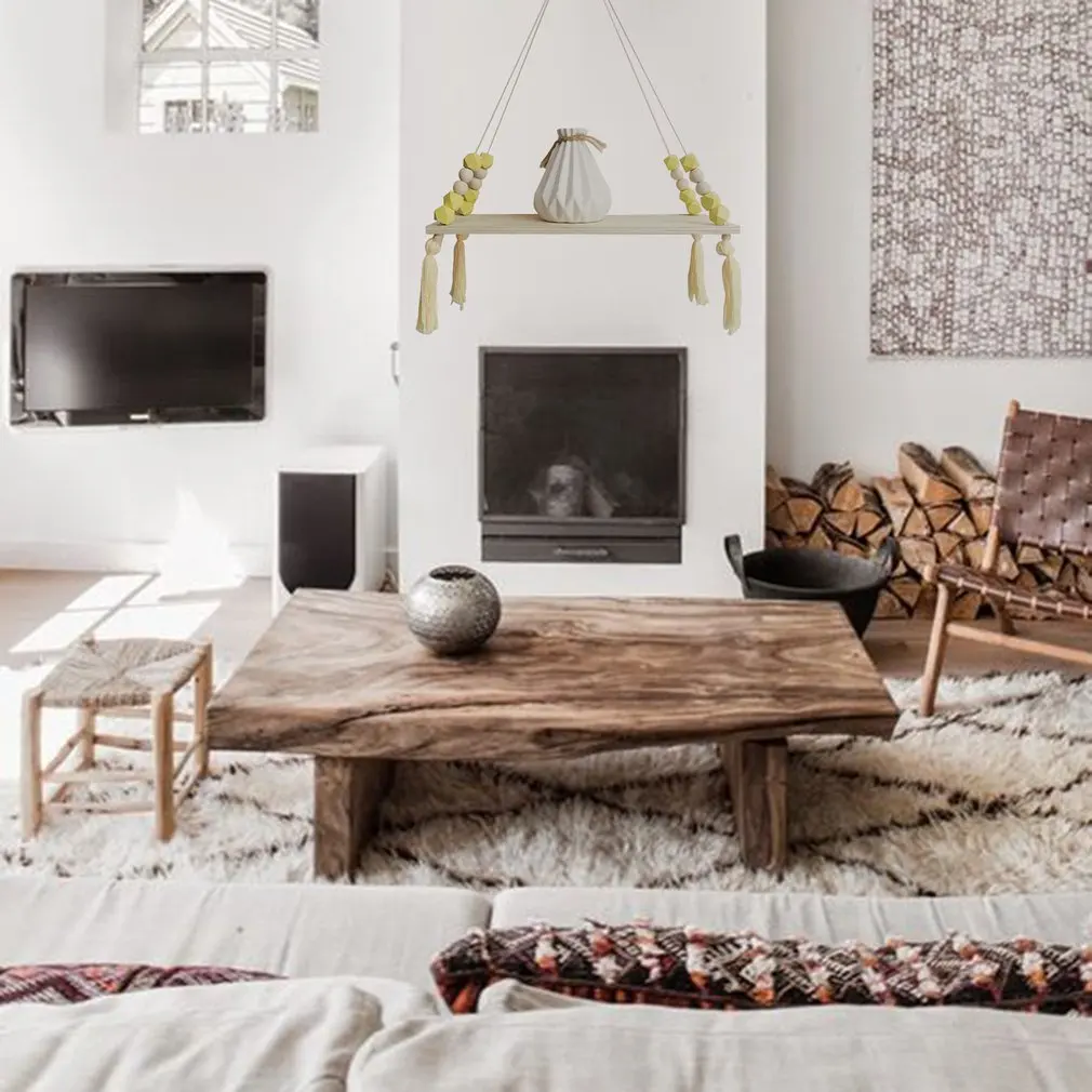 Nordic Style Wooden Bead Tassels Storage Rack Wall Rope Hanging Shelf For Decor Of Bedroom Living Room Kitchen
Nordic Style Wooden Bead Tassels Storage Rack Wall Rope Hanging Shelf For Decor Of Bedroom Living Room Kitchen