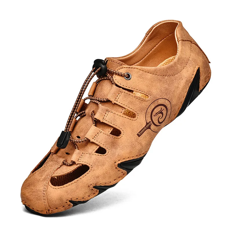 Plus Size 38-48 Summer Men Sandals Breathable Genuine Leather Casual Shoes Handmade Outdoor Mens Slippers Men Beach Sandals
Plus Size 38-48 Summer Men Sandals Breathable Genuine Leather Casual Shoes Handmade Outdoor Mens Slippers Men Beach Sandals