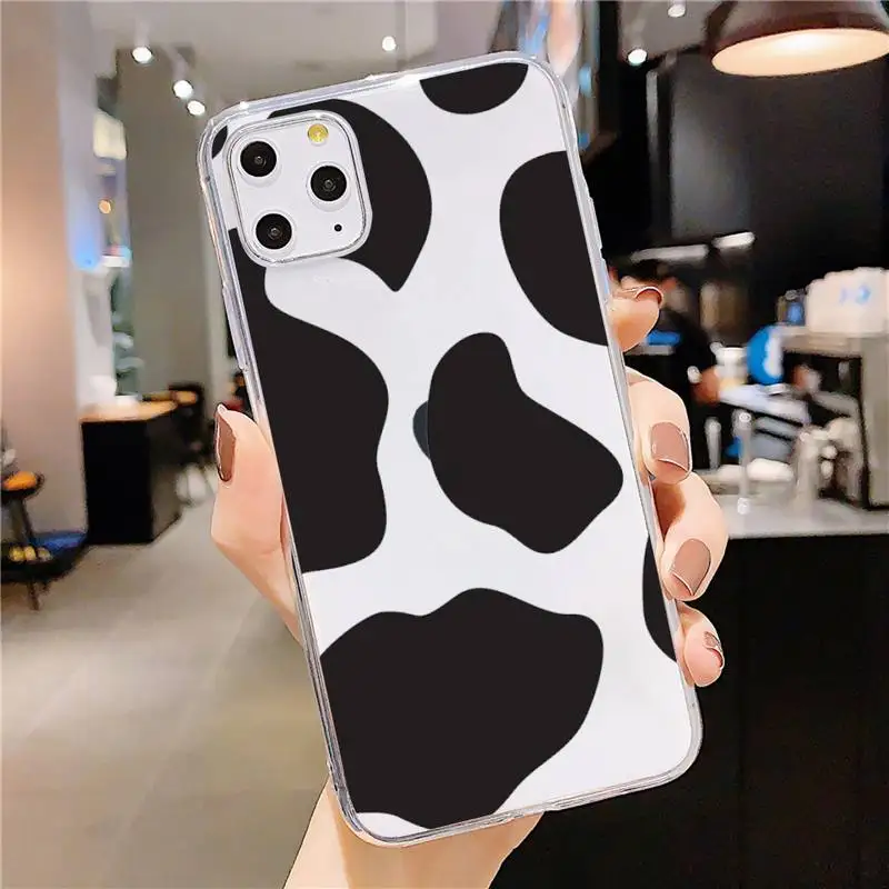 New White Black Cow Phone Case Transparent for iPhone 6 7 8 11 12 s mini pro X XS XR MAX Plus
New White Black Cow Phone Case Transparent for iPhone 6 7 8 11 12 s mini pro X XS XR MAX Plus