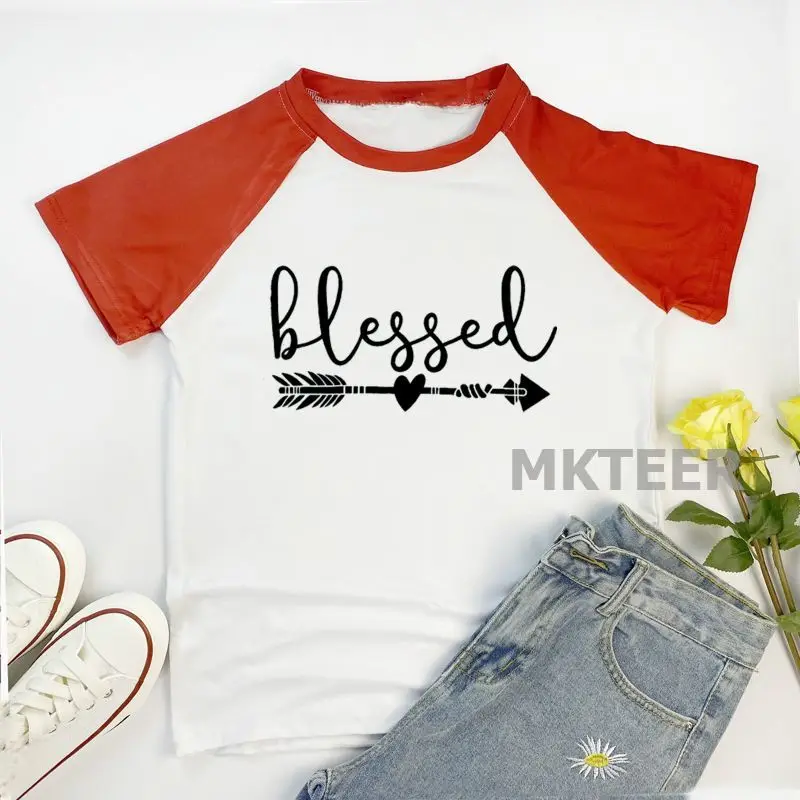 Blessed Забавный принт футболки летняя женская одежда 2021 детская футболка, Camiseta, женские футболки, топы в стиле Харадзюку; Повседневные женские...
Blessed Забавный принт футболки летняя женская одежда 2021 детская футболка, Camiseta, женские футболки, топы в стиле Харадзюку; Повседневные женские...