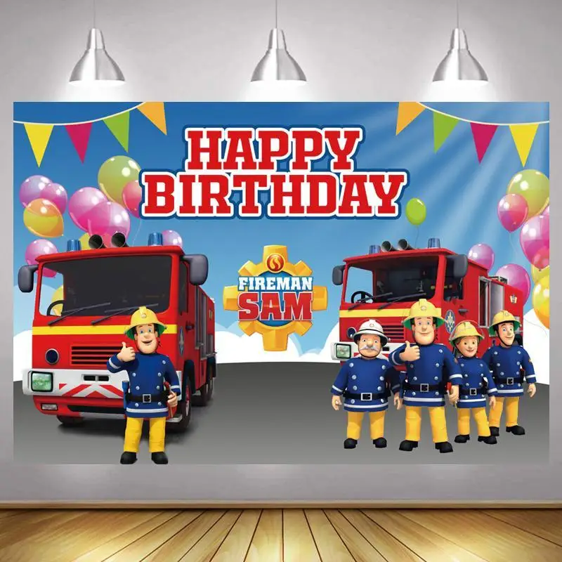 Фон для фотосъемки Fireman Sam для мальчиков, украшение для вечеринки в честь Дня Рождения, детские фоны для фотосъемки, баннер
Фон для фотосъемки Fireman Sam для мальчиков, украшение для вечеринки в честь Дня Рождения, детские фоны для фотосъемки, баннер