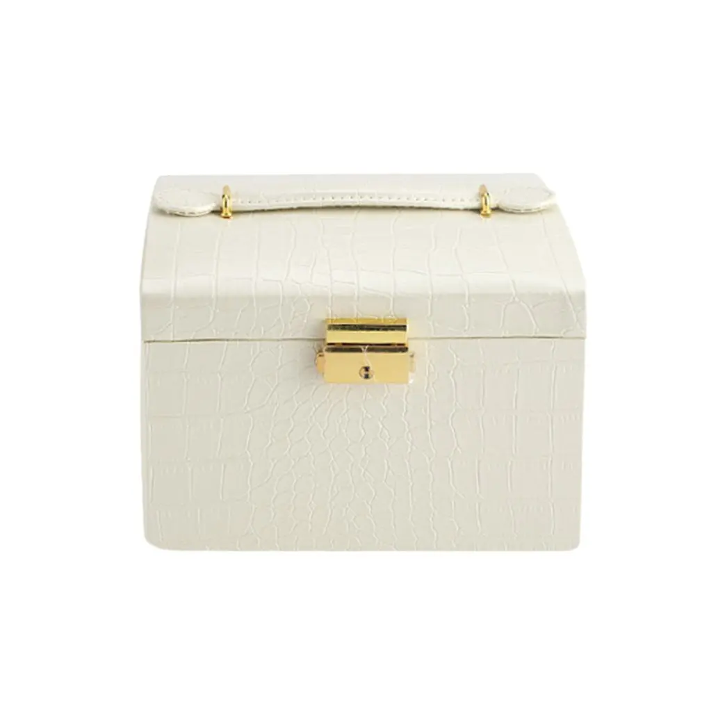 Women Makeup Carrying Case Casket Jewelry Leather Organizer Storage Display Packaging Rack Box Wedding Decoration | Украшения и
