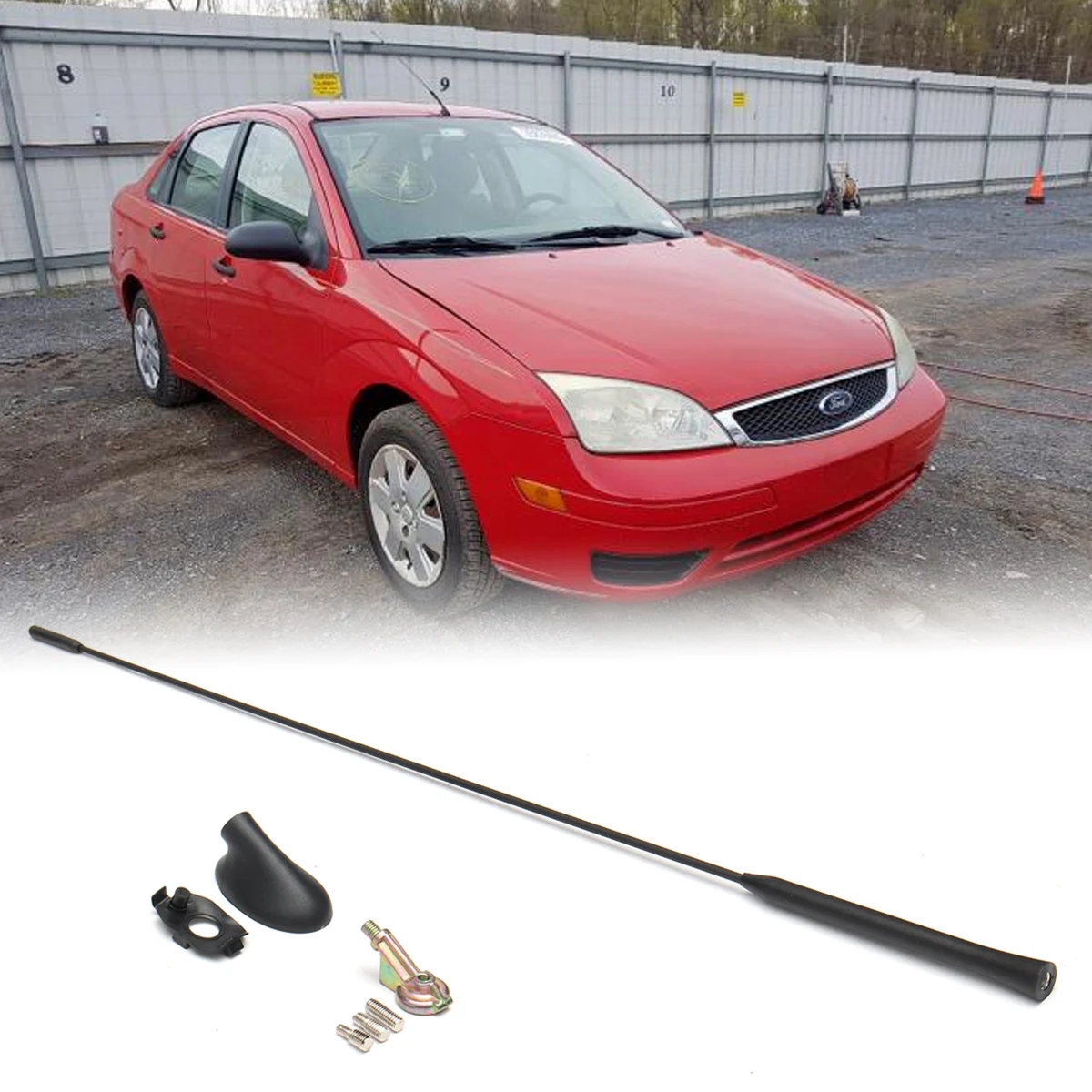 AM FM автомобильное радио антенна на крышу антенна мачта + базовый комплект для моделей Ford Focus 2000-2007 XS8Z-18919-AA XS8Z18919AA автостайлинг