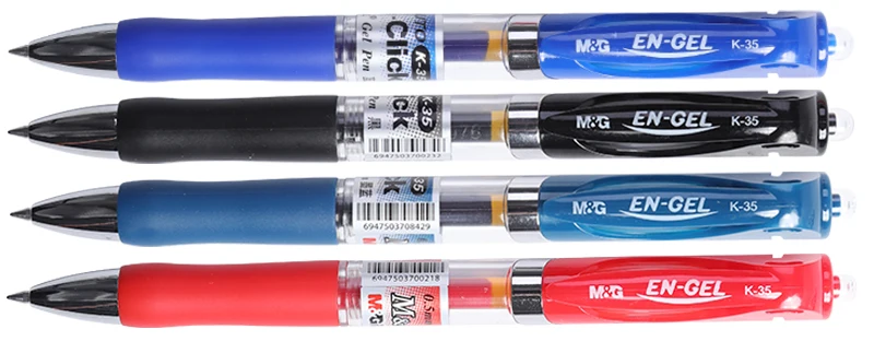 M&G 12pcs/lot Black/Blue/Red/Dark blue Retractable Gel Pens Classic K35 0.5mm Ballpoint School&Office stationery Supplies 
M&G 12pcs/lot Black/Blue/Red/Dark blue Retractable Gel Pens Classic K35 0.5mm Ballpoint School&Office stationery Supplies
